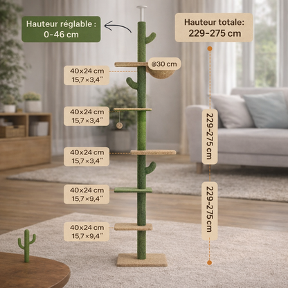 Arbre a Chat Design Cactus 229 - 275 cm