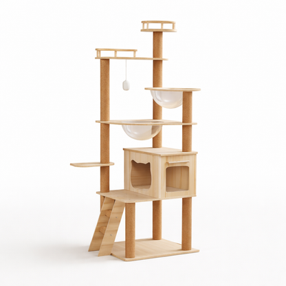 Arbre à Chat en Bois 170 cm